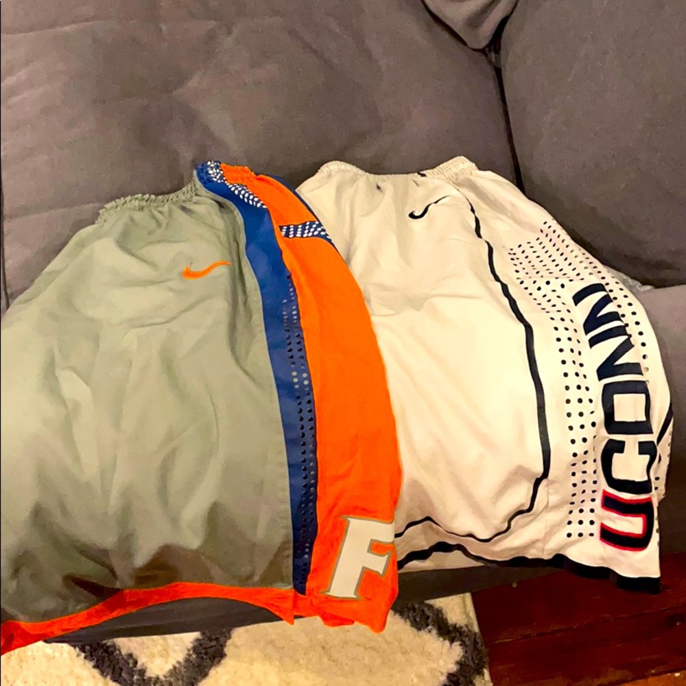Florida Gators and UCONN Men’s Basketball shorts